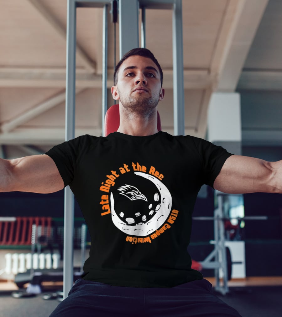 Late Night At The Rec UTSA Roadrunners Campus Recreation Moon T-Shirt
