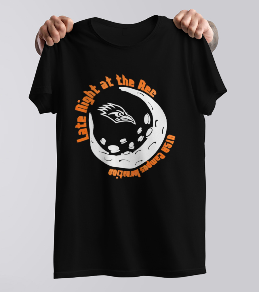 Late Night At The Rec UTSA Roadrunners Campus Recreation Moon T-Shirt