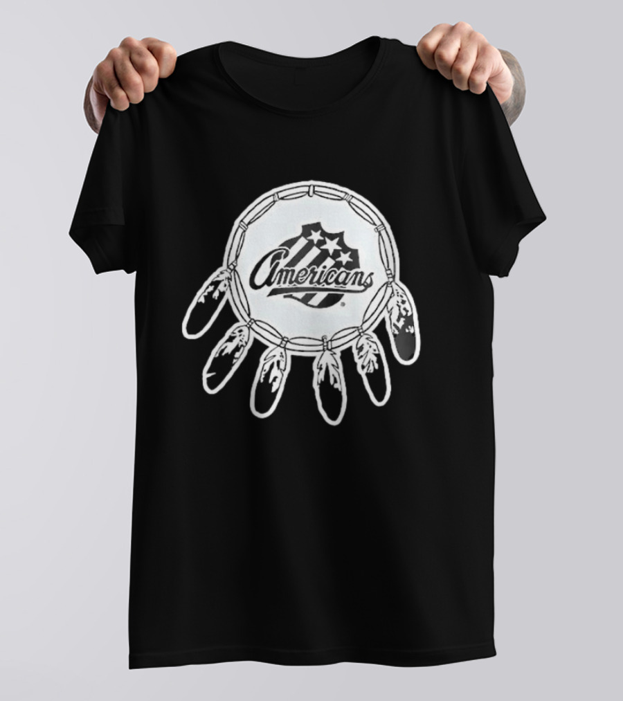 Classic Native American Rochester Americans Amerks Ice Hockey Team T-Shirt