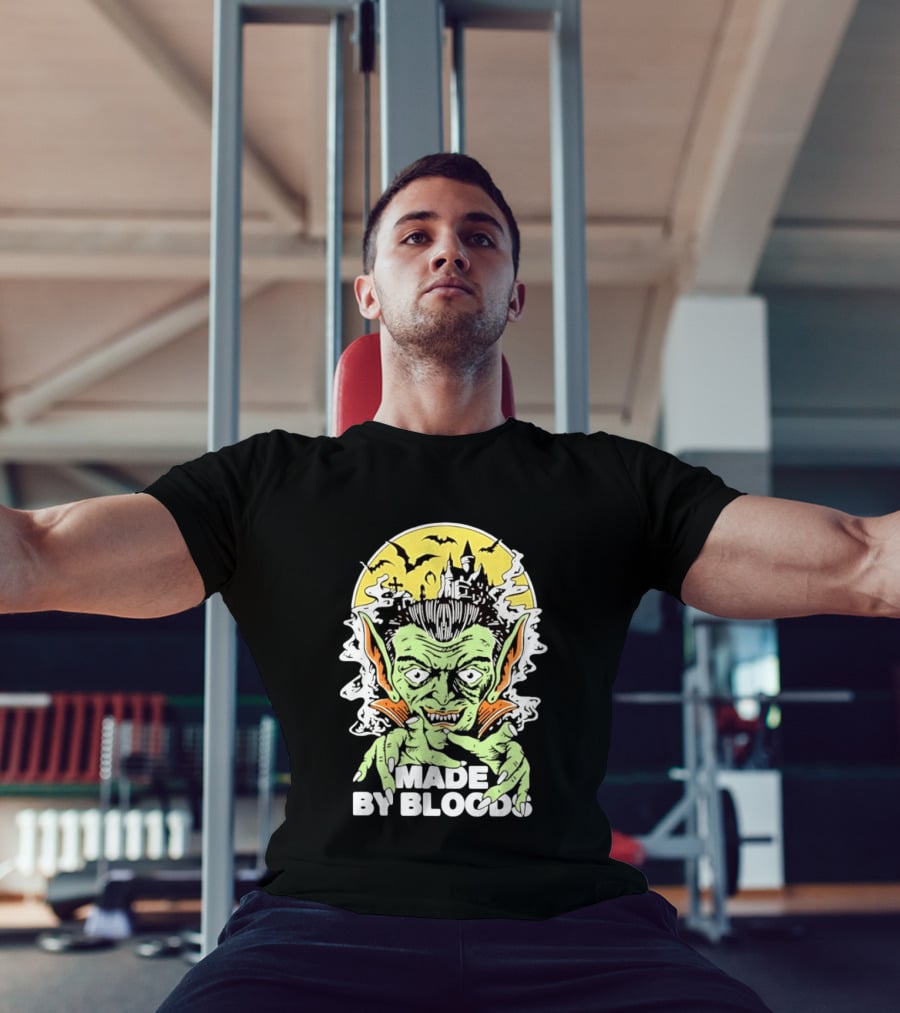 Vampire Halloween Made By Bloods Horror Bats And Haunted Castle T-Shirt