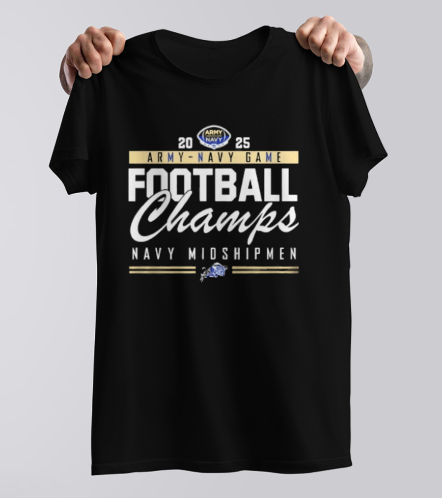 2025 Army Navy Game Football Champs Navy Midshipmen T-Shirt