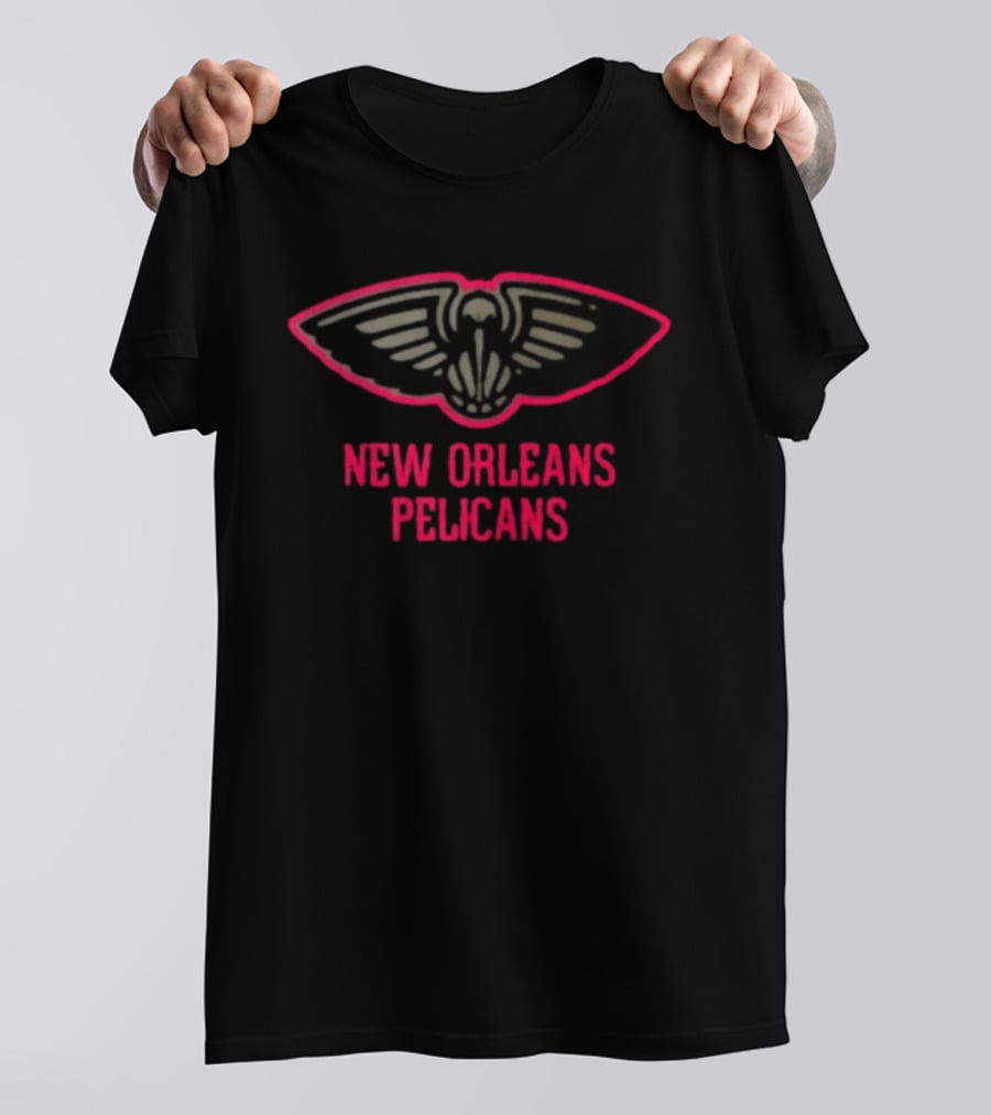 New Orleans Pelicans Highlight Reel Red Outline Basketball Team T-Shirt