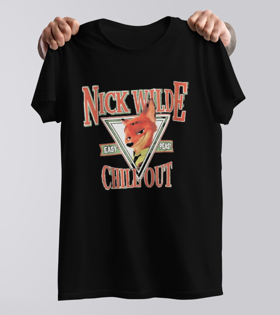 Nick Wilde Easy Peasy Chill Out Zootopia Triangle Frame T-Shirt