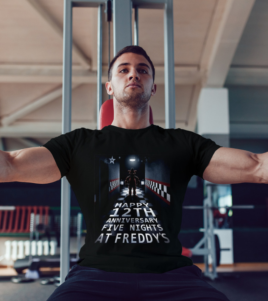 Five Nights At Freddy's Freddy Fazbear Happy 12th Anniversary Celebration T-Shirt