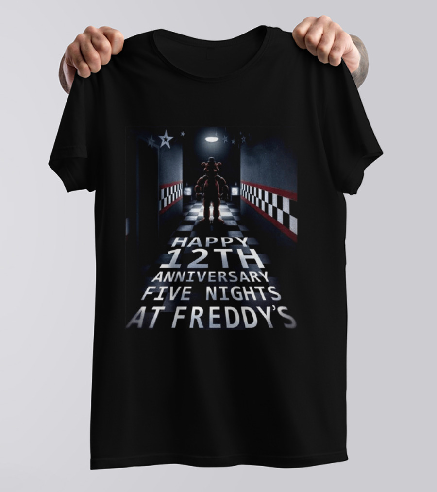 Five Nights At Freddy's Freddy Fazbear Happy 12th Anniversary Celebration T-Shirt