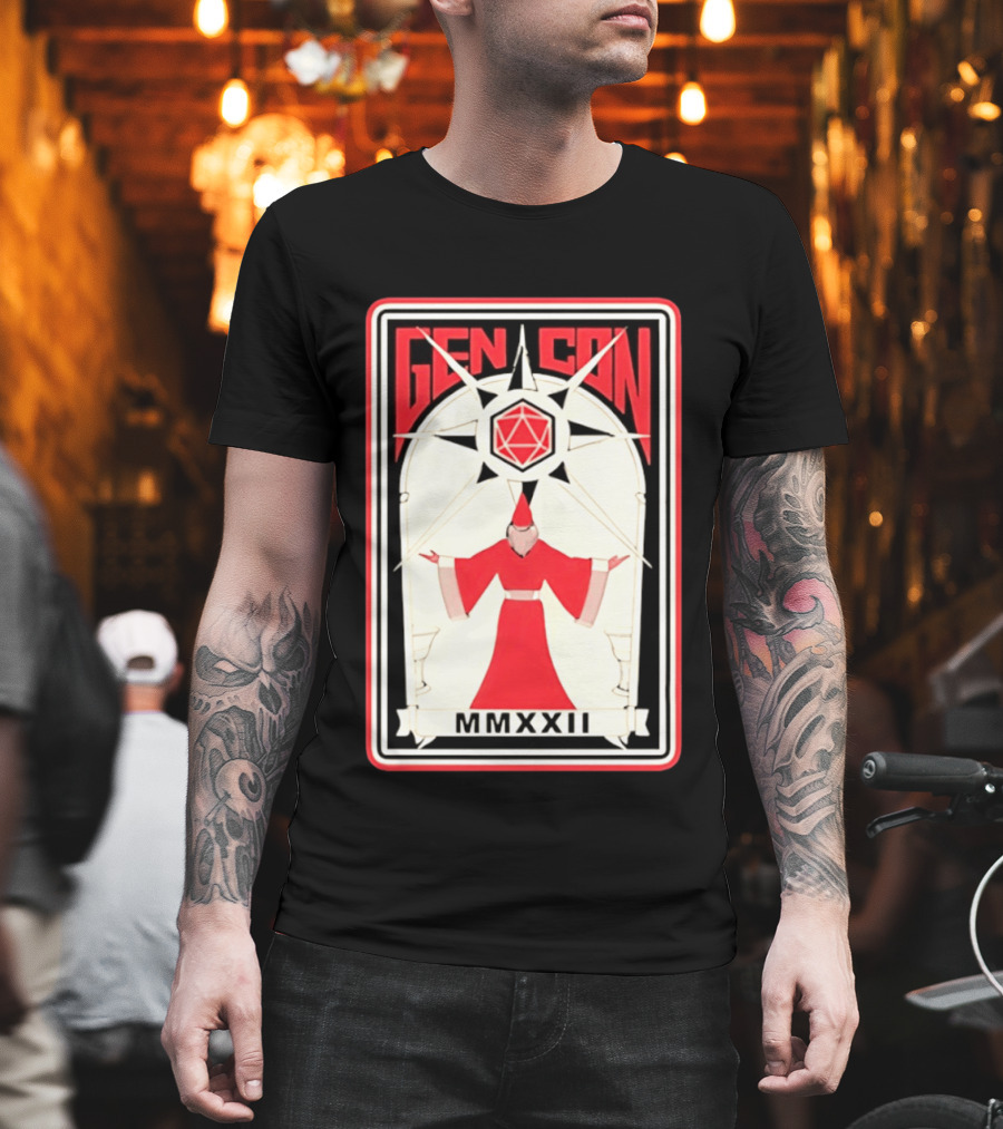 Gen Con MMXXII Wizard D20 Gaming Dungeons And Dragons T-Shirt