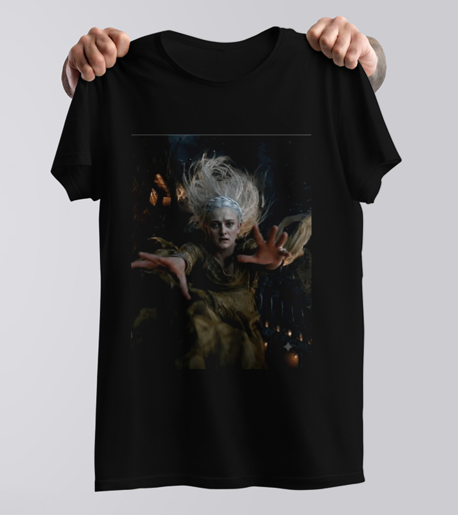 Helaena Targaryen Silver Haired Fantasy Woman In Dark Forest House Of The Dragon Scene T-Shirt