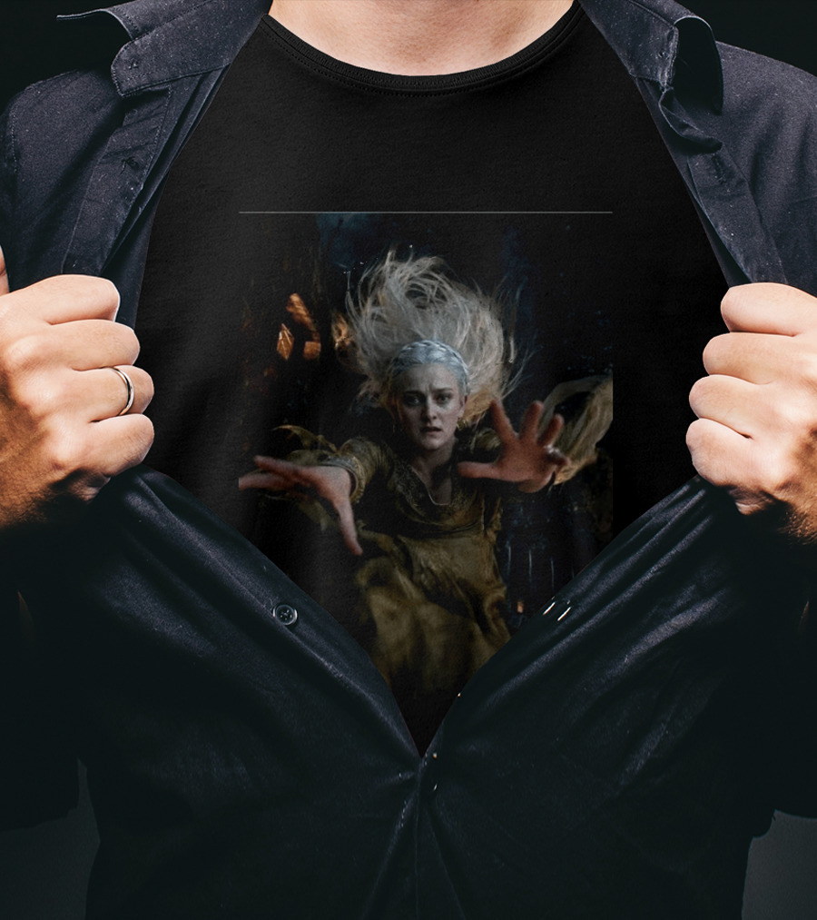 Helaena Targaryen Silver Haired Fantasy Woman In Dark Forest House Of The Dragon Scene T-Shirt