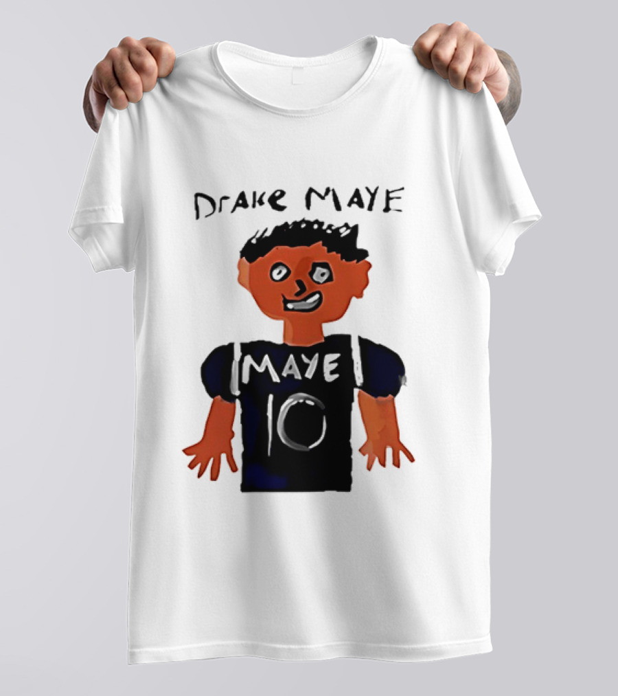Drake Maye 10 Caricature Drawing New England Patriots T-Shirt
