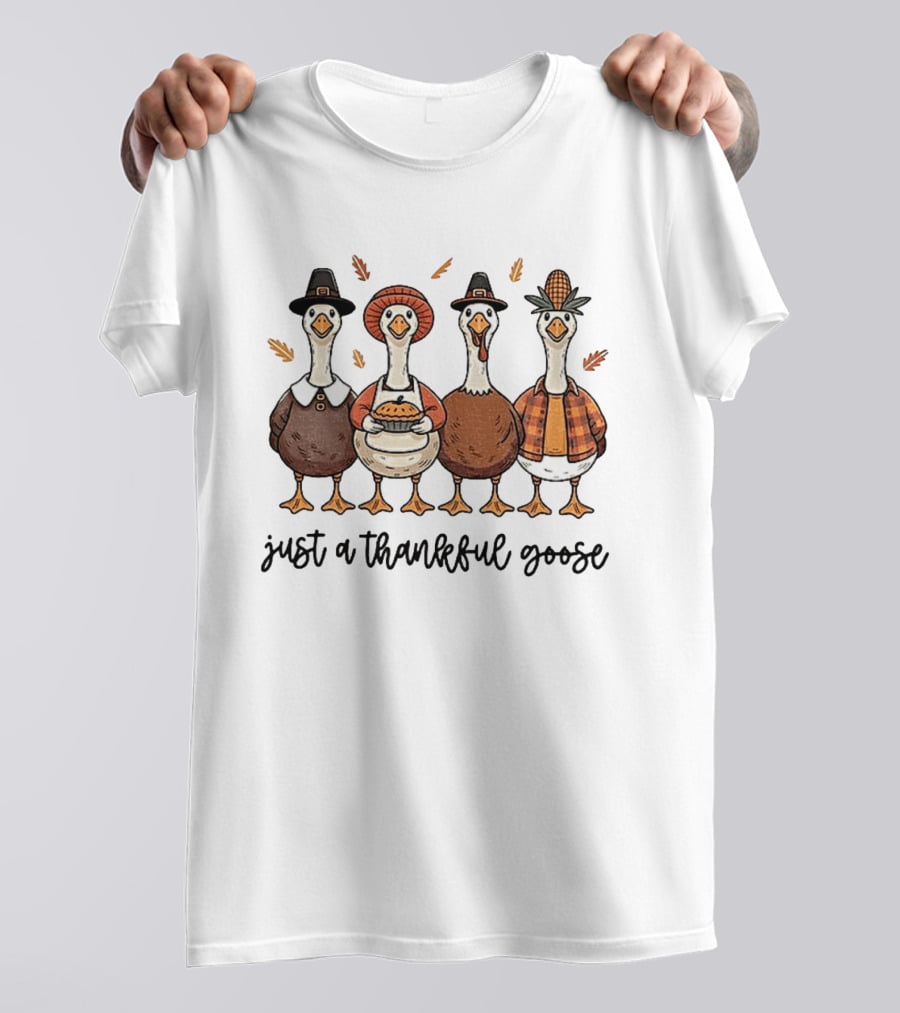 Thankful Goose Thanksgiving Characters 2025 T-Shirt