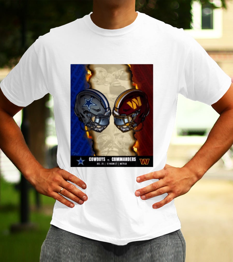 Cowboys Vs Commanders December 25 Noon CT Netflix T-Shirt
