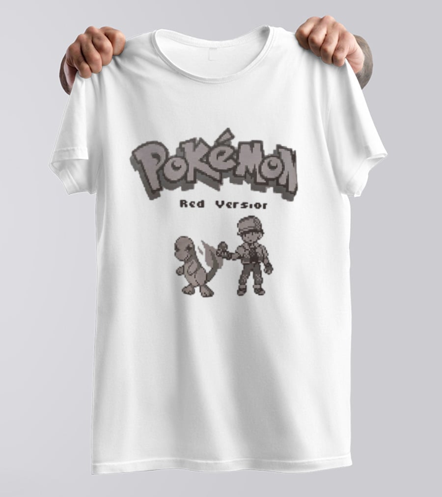 Pokémon Red Version Charmander And Red Trainer Classic Game T-Shirt