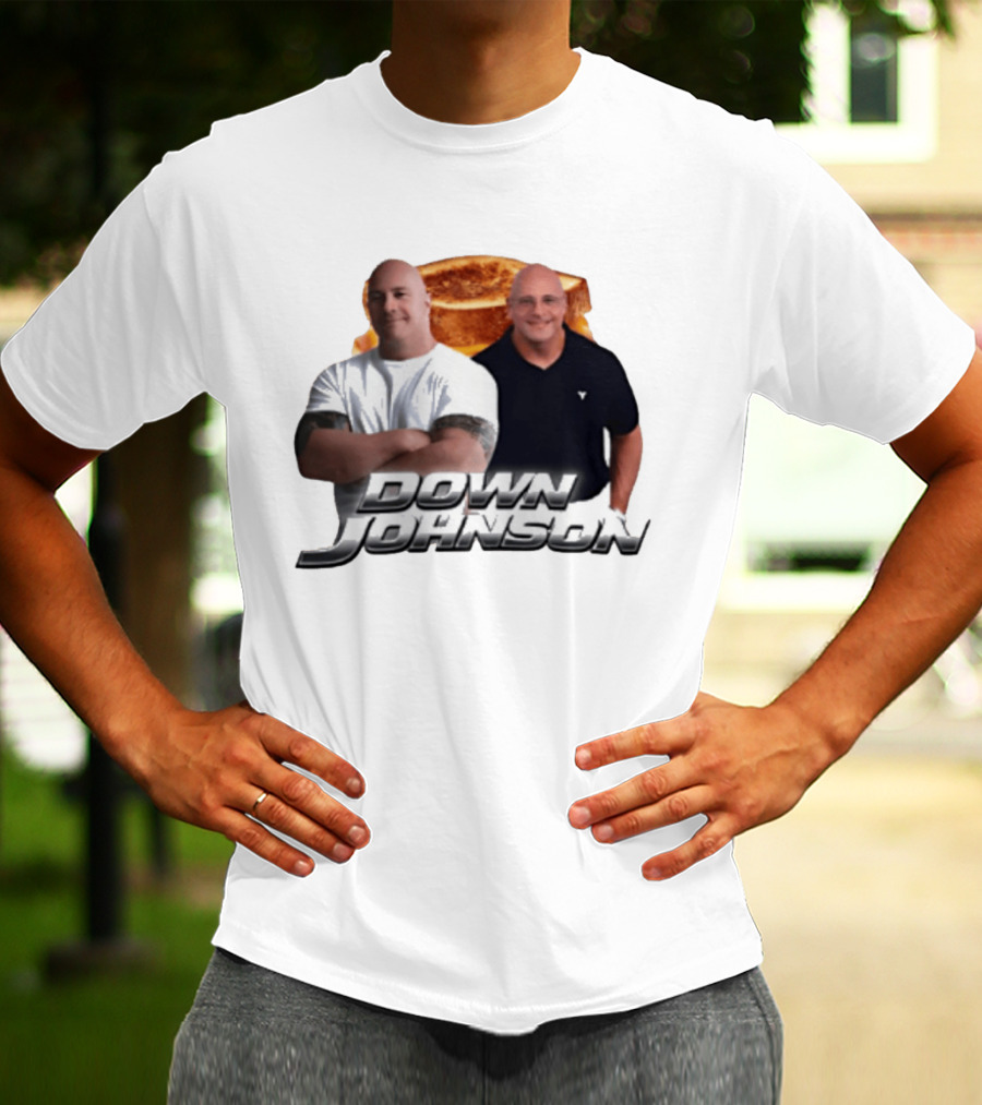 Dwayne Johnson Down Johnson Sandwich Image With Two Bald Men T-Shirt