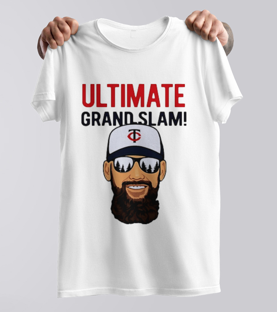 Minnesota Twins Ultimate Grand Slam MLB Bearded Player With Sunglasses T-Shirt