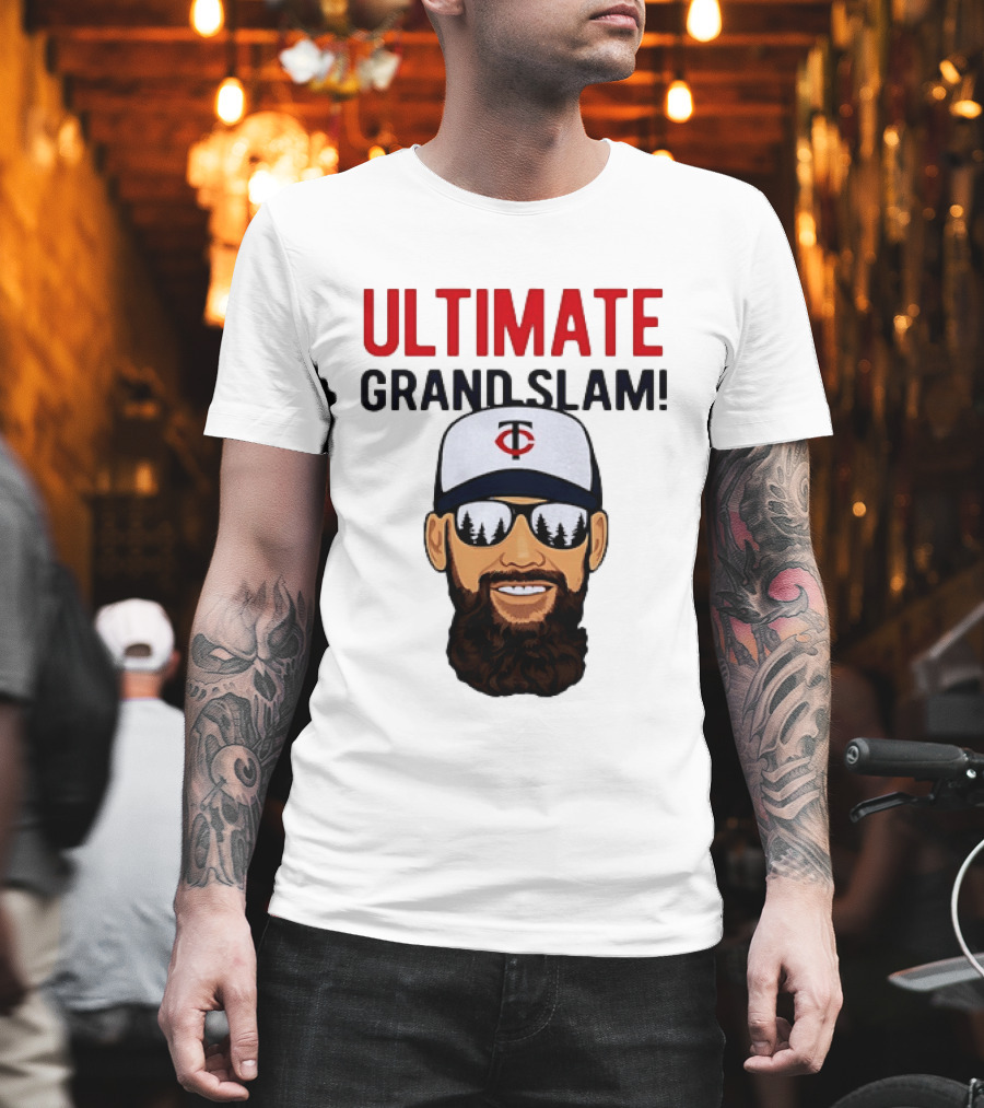 Minnesota Twins Ultimate Grand Slam MLB Bearded Player With Sunglasses T-Shirt