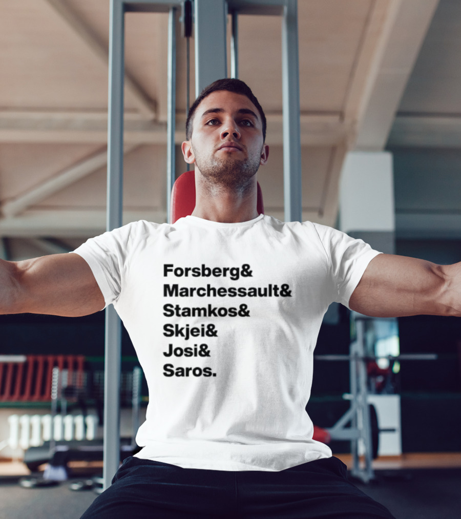 Forsberg Marchessault Stamkos Skjei Josi Saros Roster Names T-Shirt