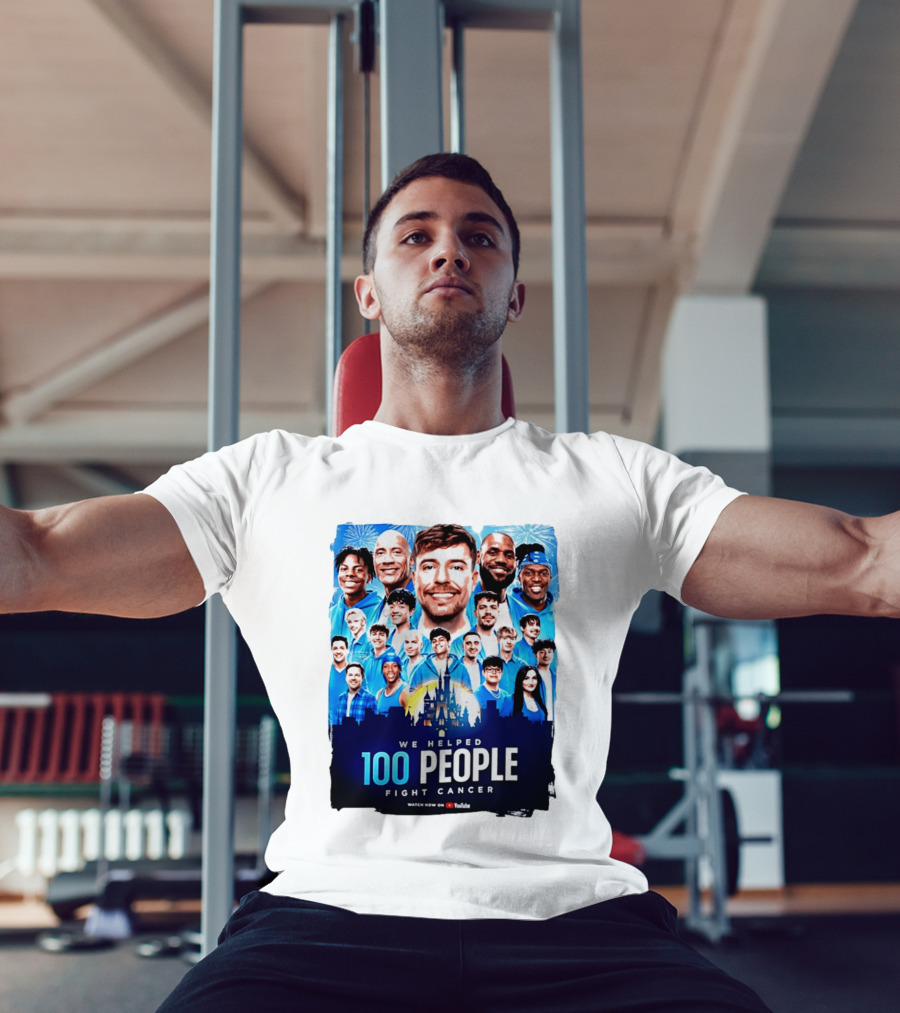 Mrbeast We Helped 100 People Fight Cancer YouTube Video Collaboration T-Shirt