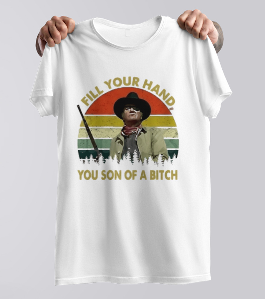 John Wayne The Duke Fill Your Hand Vintage Western T-Shirt