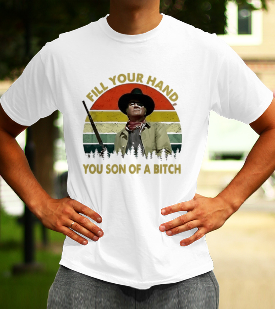 John Wayne The Duke Fill Your Hand Vintage Western T-Shirt