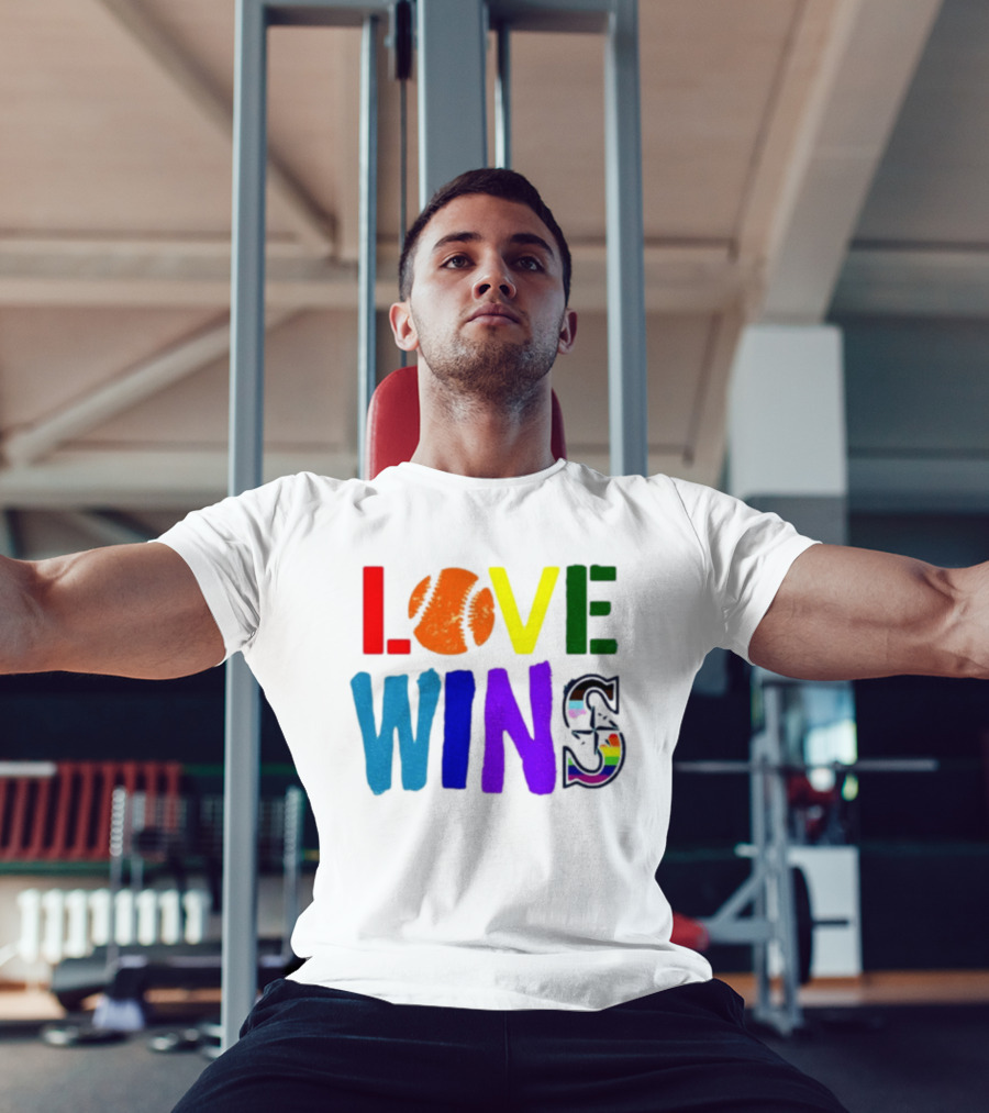 Julio Rodriguez Love Wins Seattle Mariners MLB Baseball T-Shirt