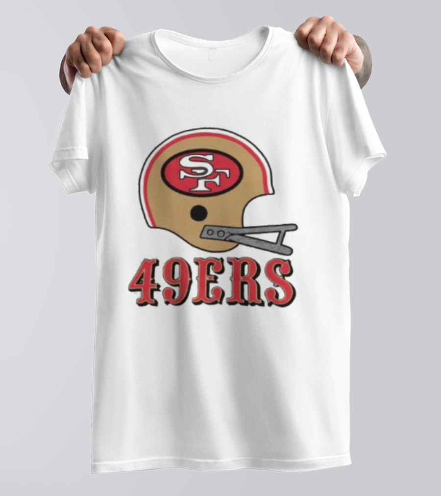 San Francisco 49ers SF Gold Helmet Big 49ers T-Shirt