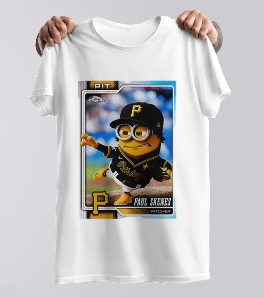 Paul Skenes Pittsburgh Pirates Minion Pitcher Topps Chrome Card PIT T-Shirt