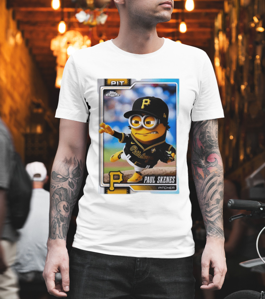 Paul Skenes Pittsburgh Pirates Minion Pitcher Topps Chrome Card PIT T-Shirt