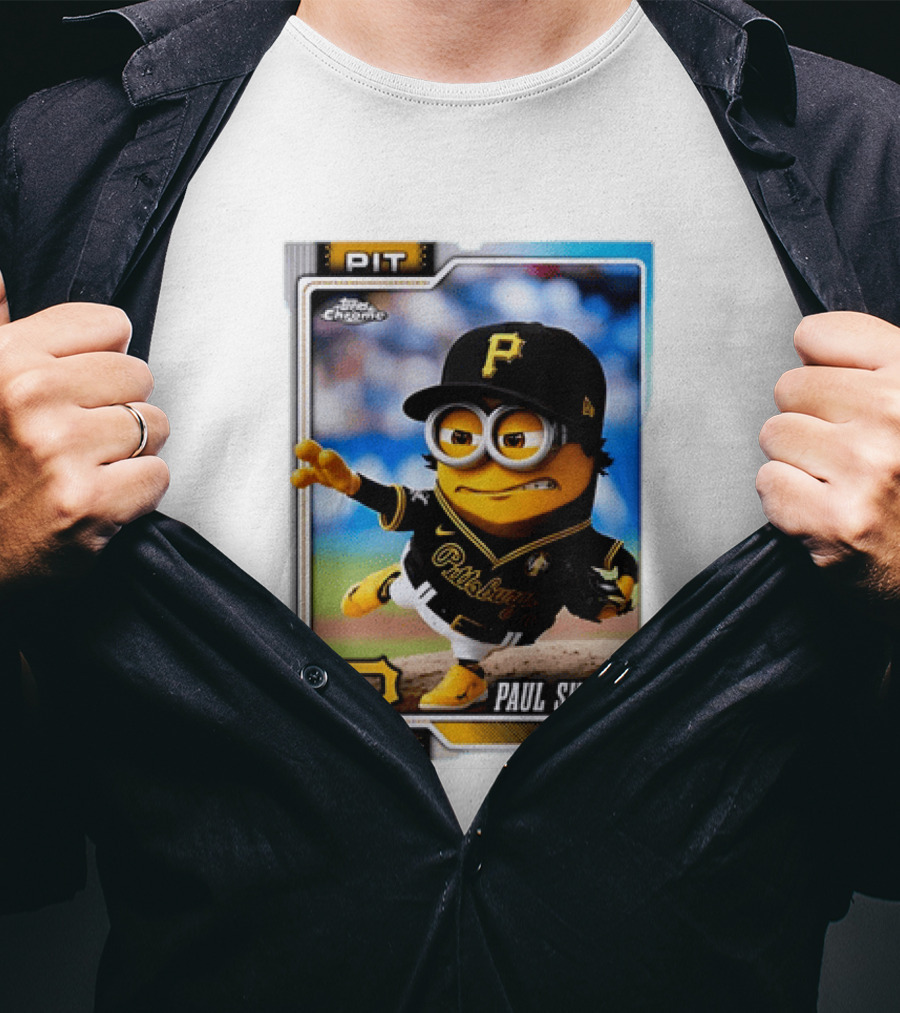 Paul Skenes Pittsburgh Pirates Minion Pitcher Topps Chrome Card PIT T-Shirt