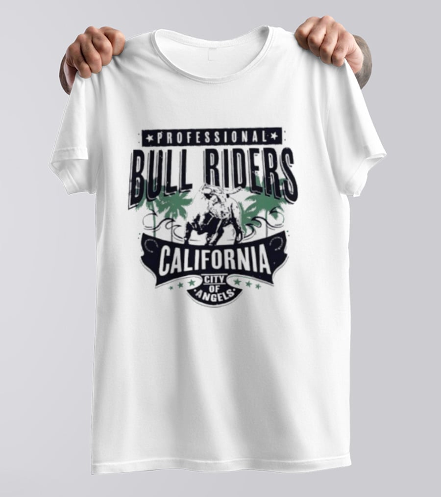 Professional Bull Riders California Ride The Nights Anaheim City Of Angels T-Shirt