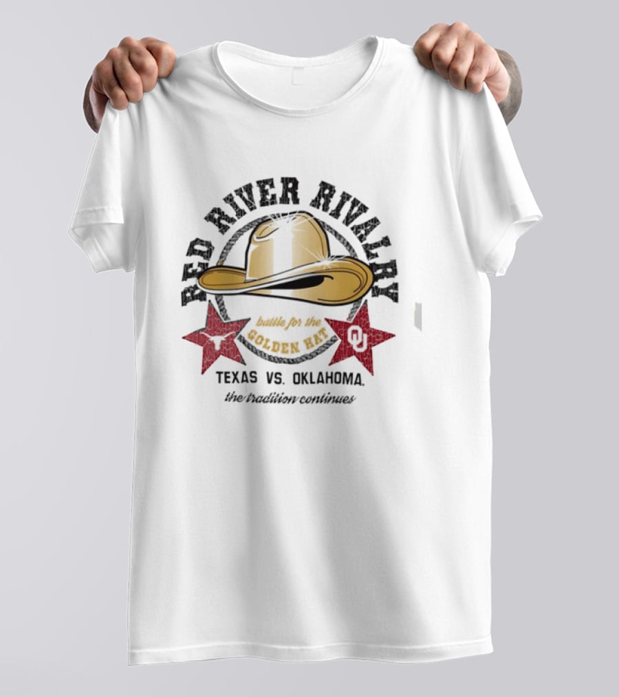 Red River Rivalry Texas Vs Oklahoma The Tradition Continues T-Shirt