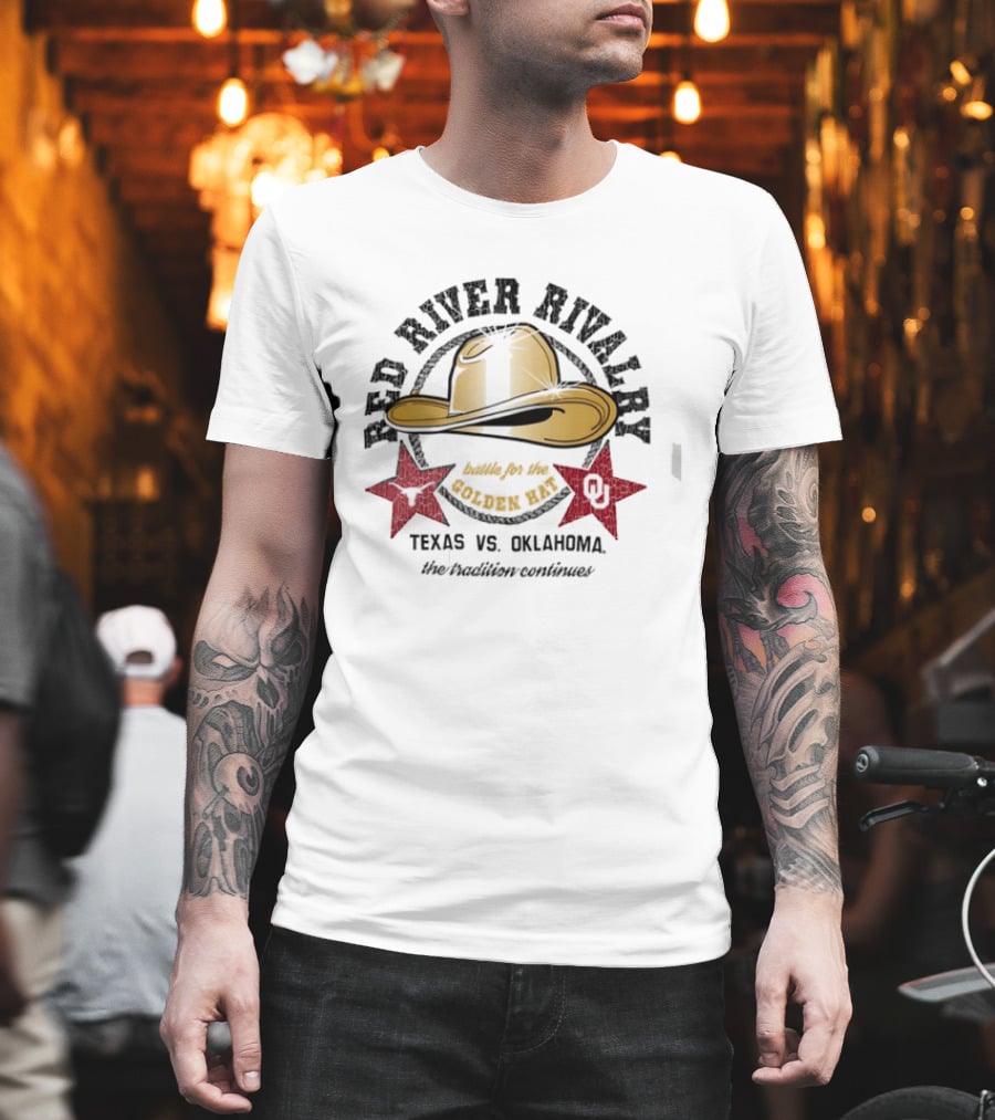 Red River Rivalry Texas Vs Oklahoma The Tradition Continues T-Shirt