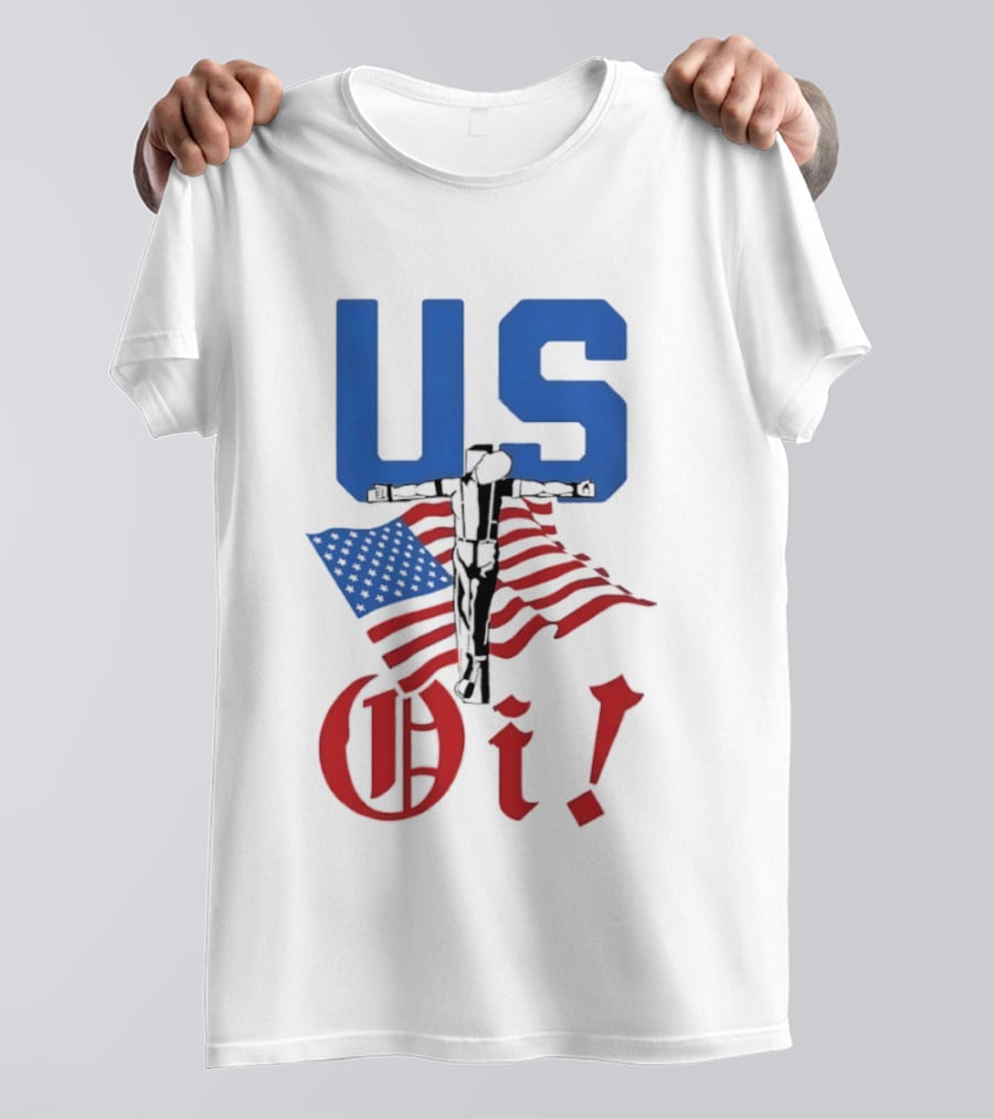 US Oi American Flag Punk Rock Skinhead Culture T-Shirt