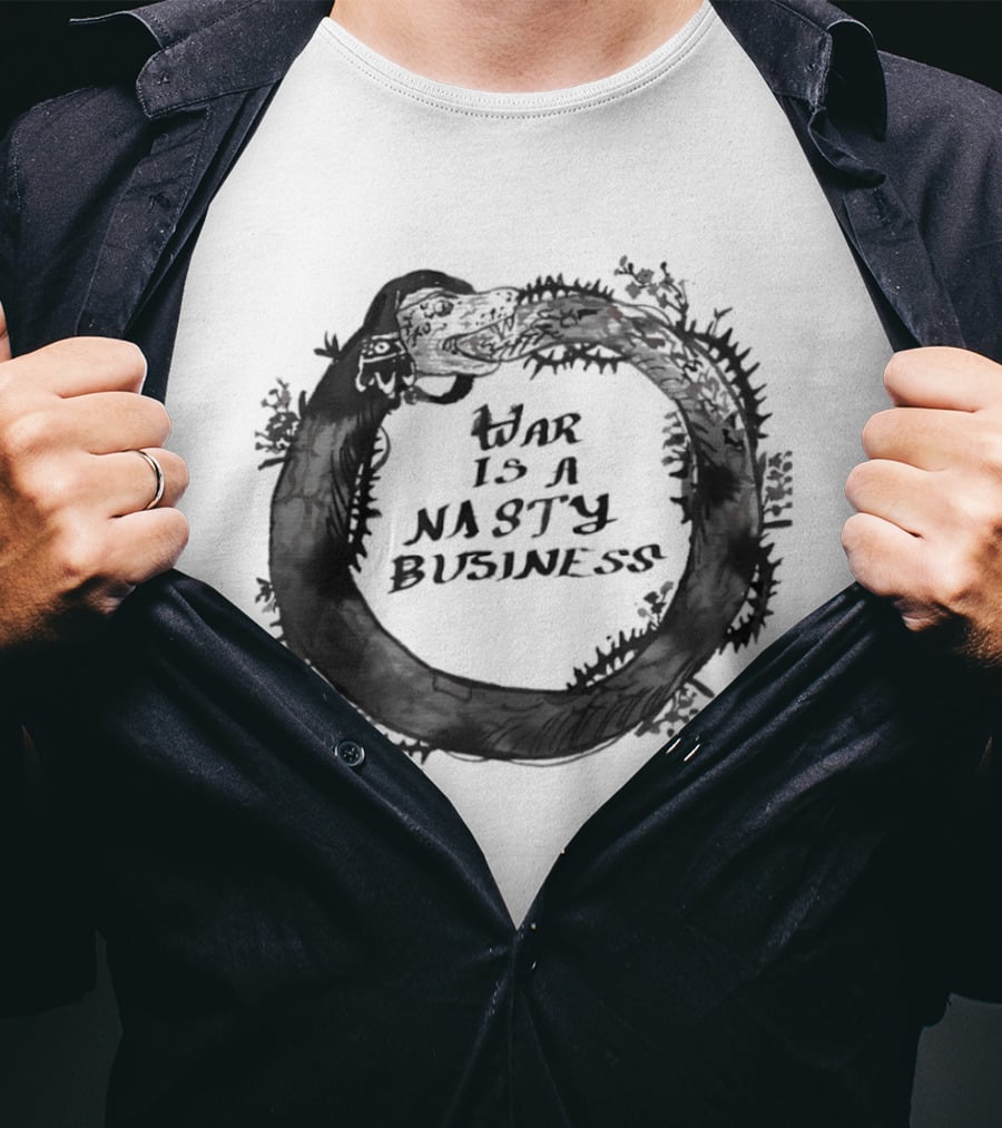 War Is A Nasty Business Ouroboros Serpent Circle T-Shirt
