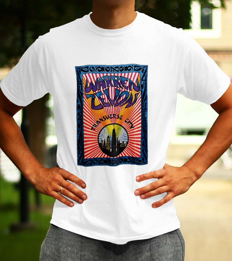 Warren Zevon Transverse City Psychedelic Rock Skyline T-Shirt