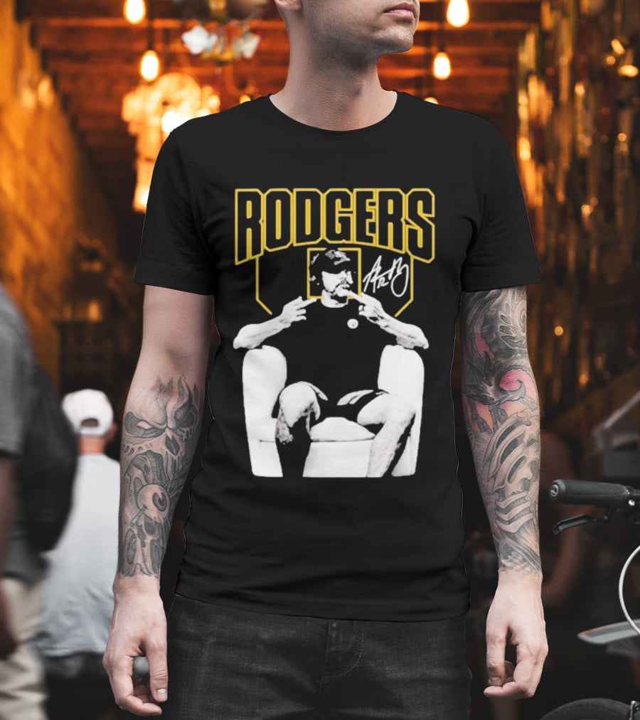 Rodgers Absolute Coward Double Middle Finger Pittsburgh Steelers T-Shirt