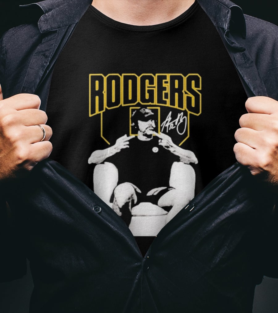 Rodgers Absolute Coward Double Middle Finger Pittsburgh Steelers T-Shirt