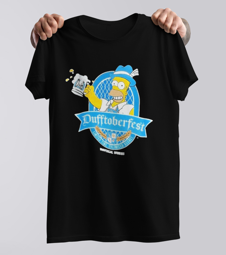 Simpsons Homer Dufftoberfest Universal Studios Unlimited Time Unlimited Regret T-Shirt