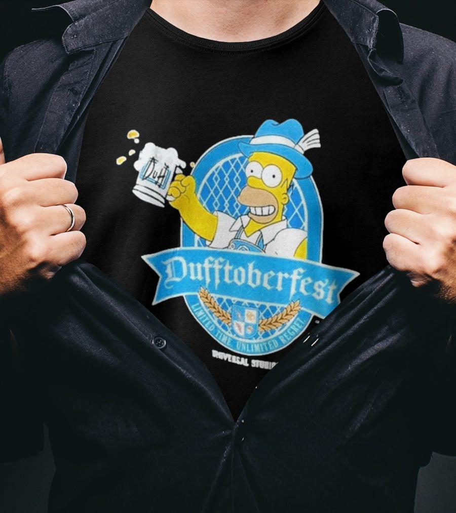 Simpsons Homer Dufftoberfest Universal Studios Unlimited Time Unlimited Regret T-Shirt