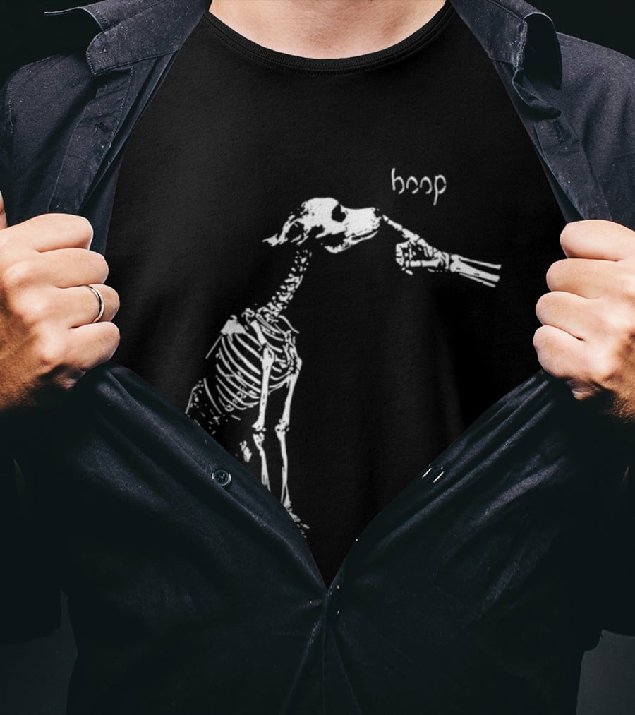 Skeleton Dog Boop Spooky Halloween Skeleton Boop T-Shirt