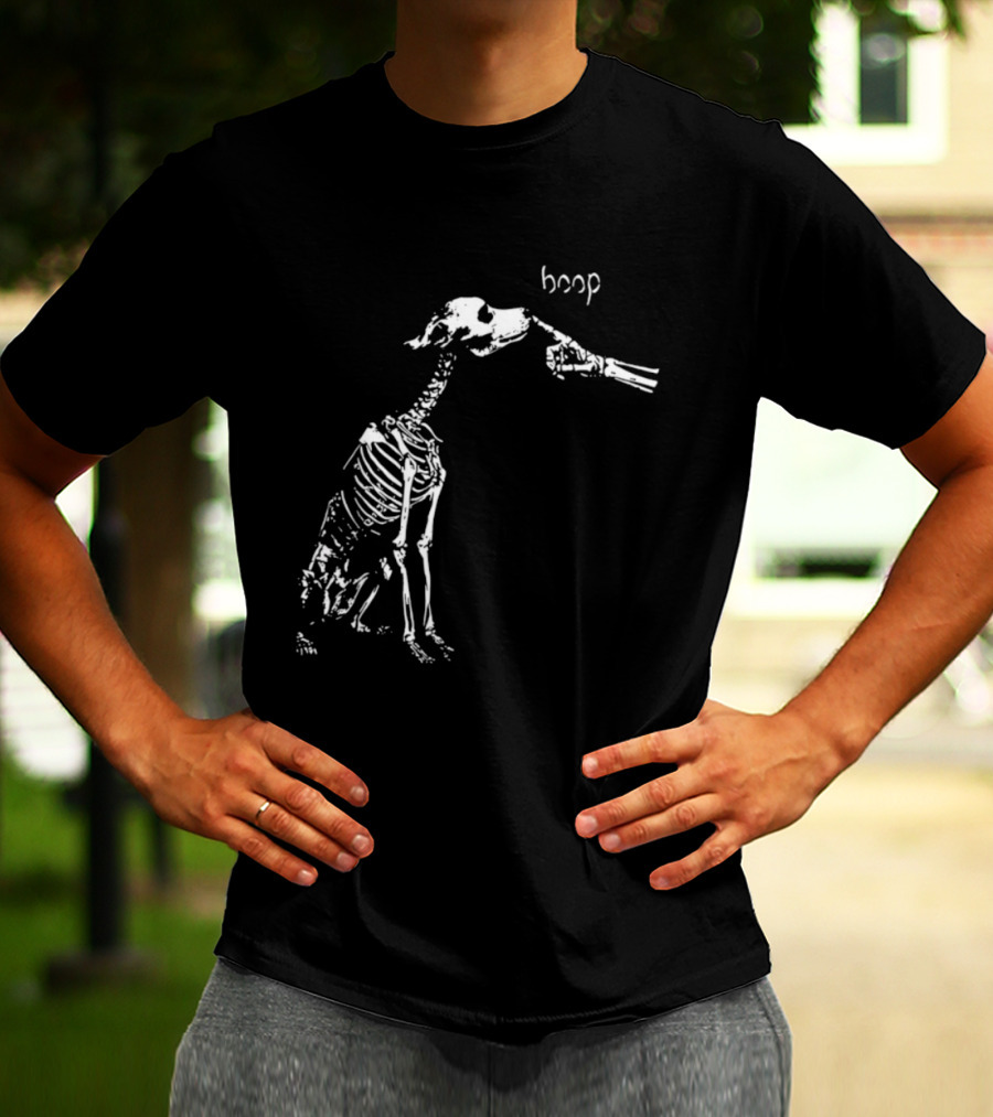 Skeleton Dog Boop Spooky Halloween Skeleton Boop T-Shirt