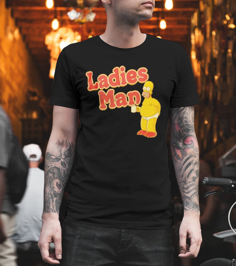 Ladies Man Homer Simpson The Simpsons Cartoon T-Shirt