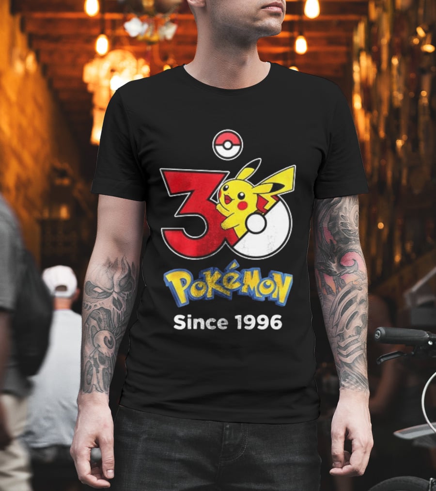Tampa Bay Buccaneers X Pokemon 30th Anniversary Pikachu Since 1996 Celebration T-Shirt