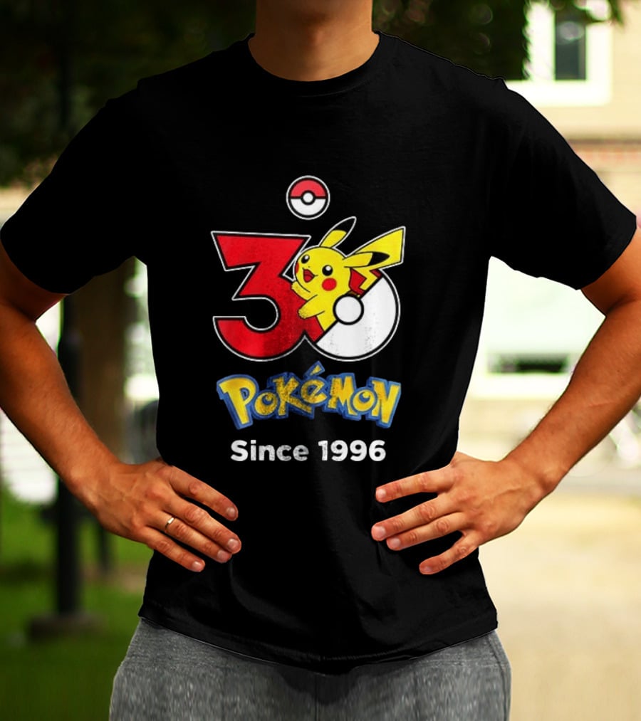 Tampa Bay Buccaneers X Pokemon 30th Anniversary Pikachu Since 1996 Celebration T-Shirt