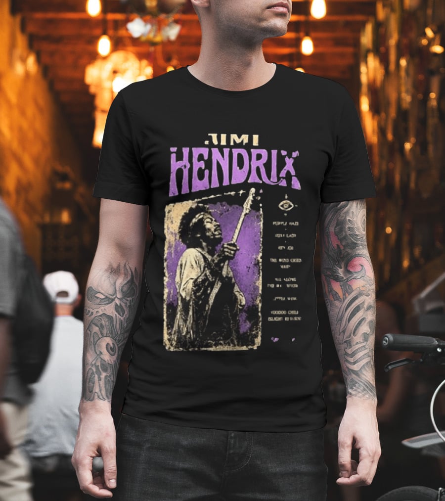 Jimi Hendrix Psychedelic Experience Are You Experienced Track List T-Shirt