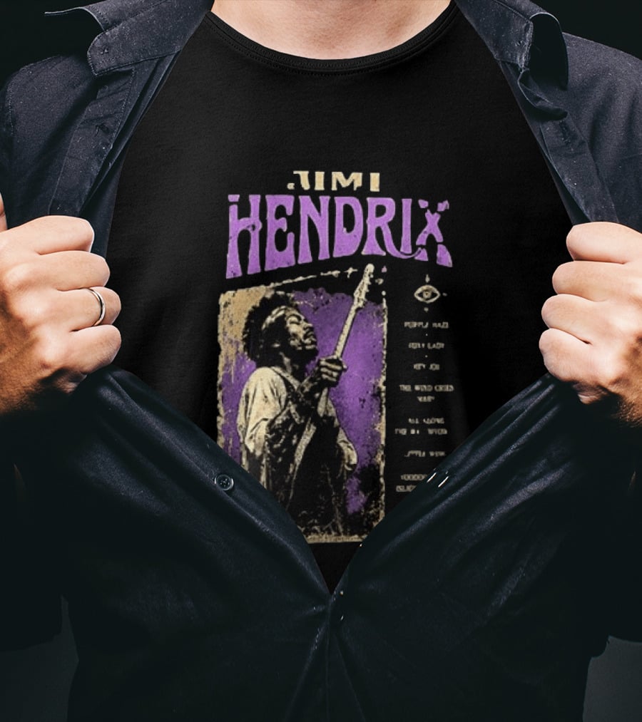 Jimi Hendrix Psychedelic Experience Are You Experienced Track List T-Shirt