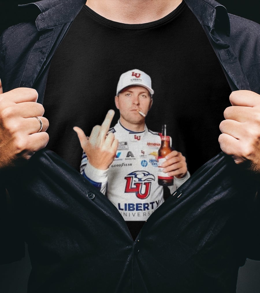 William Byron Liberty University Middle Finger Hendrick Motorsports NASCAR T-Shirt