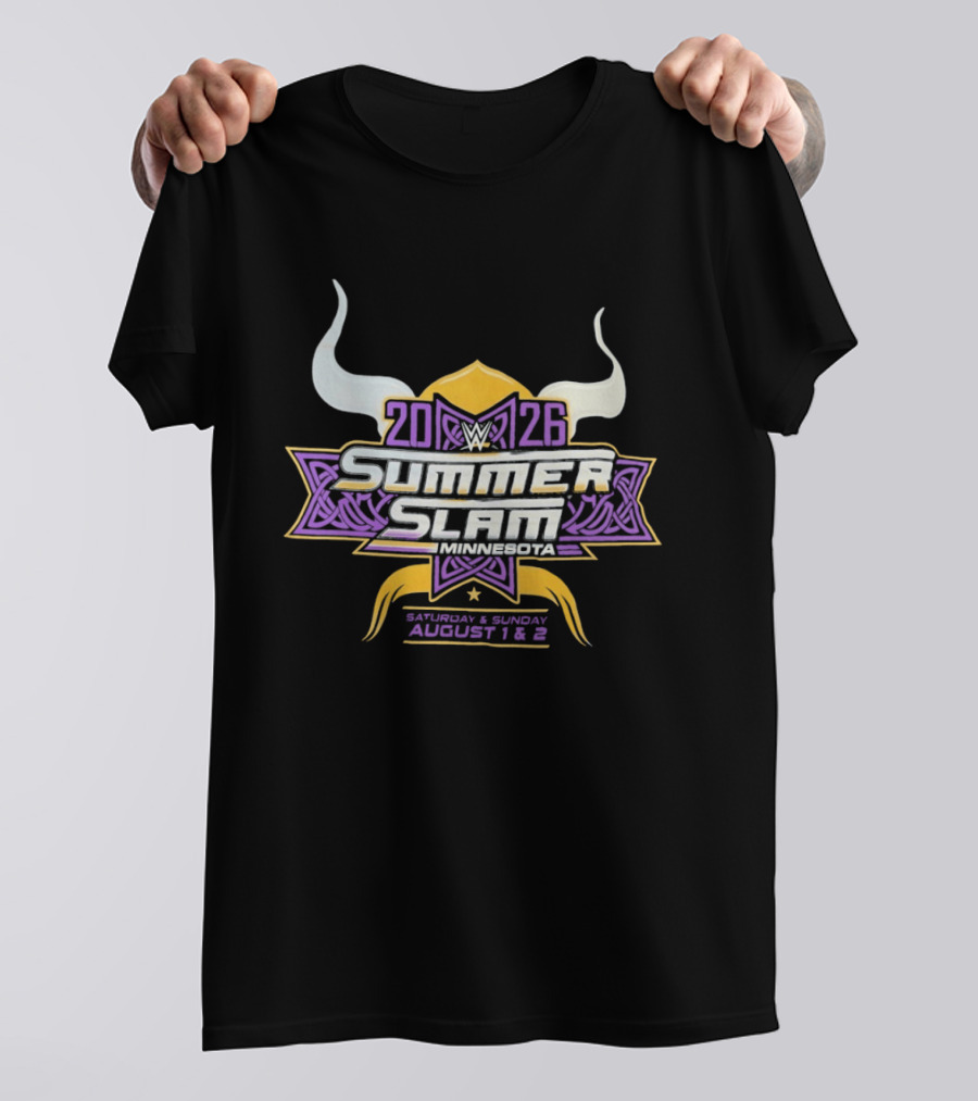 WWE SummerSlam 2026 Minnesota Saturday Sunday August 1 2 T-Shirt