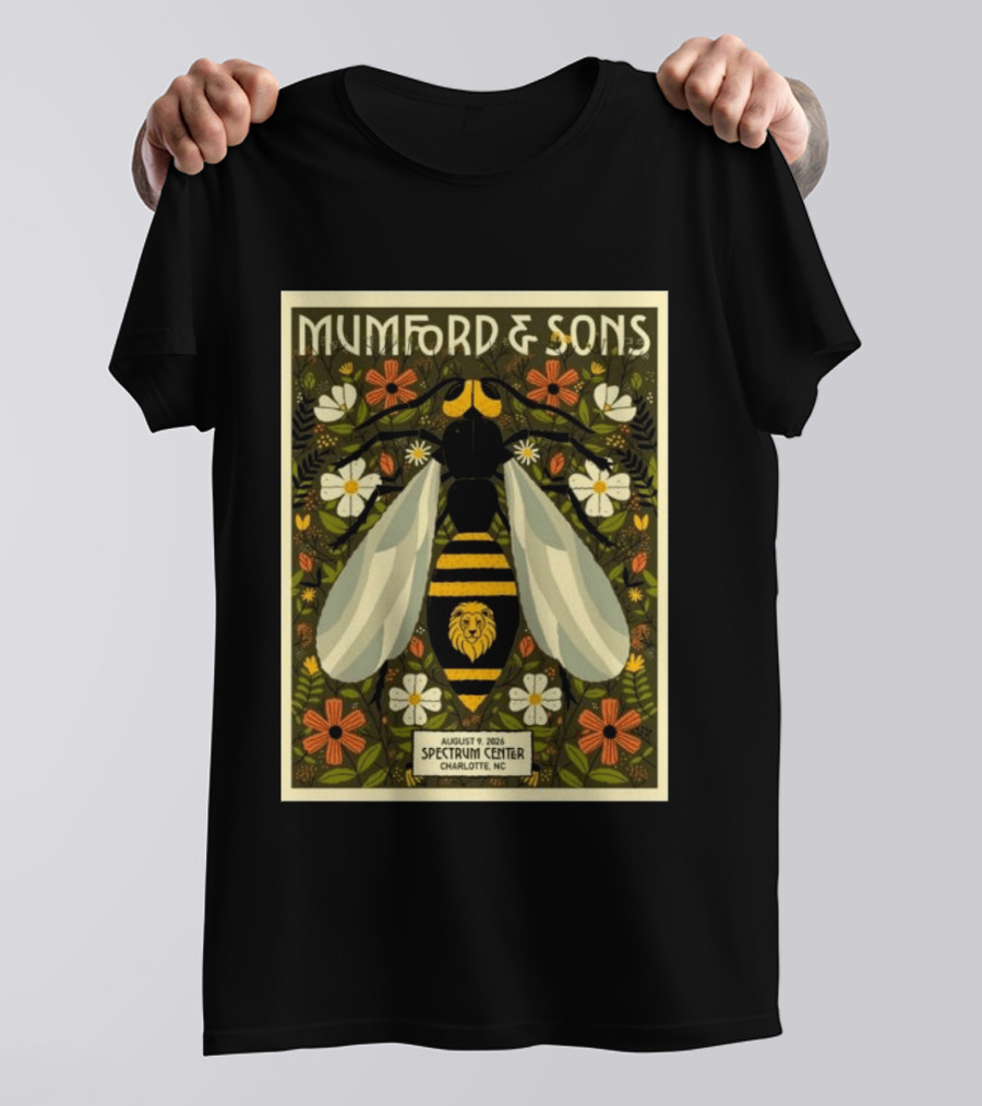Mumford And Sons Event August 9 2026 Spectrum Center Charlotte NC T-Shirt