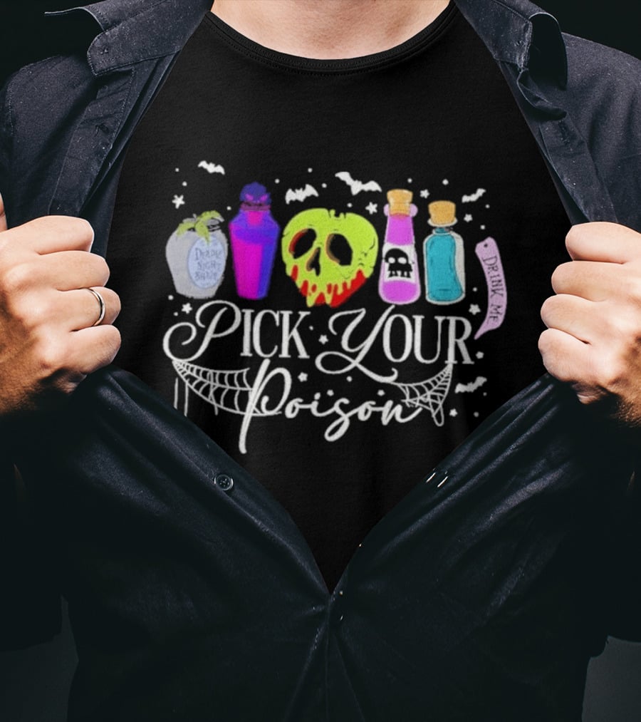 Disney Villains Pick Your Poison Halloween Potion Bottles T-Shirt