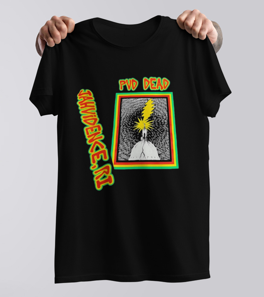 PVD Dead Jahvidence RI Providence Graphic Lightning Bolt T-Shirt